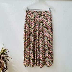 🌿Sonoma Multi Colored Button Down Skirt